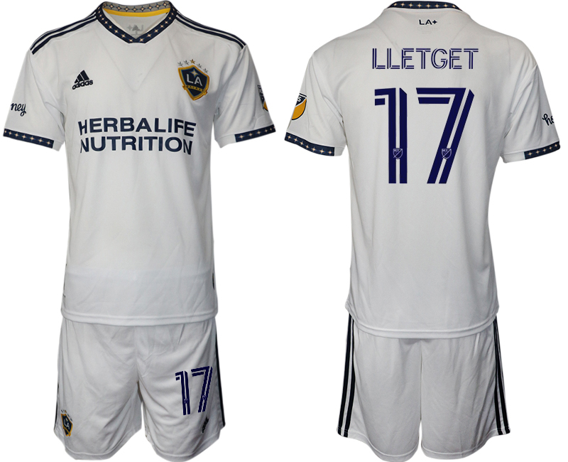 Men 2022-2023 Club Los Angeles Galaxy home white #17 Adidas Soccer Jersey